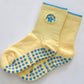 Happiest Here Grip Socks -  Yellow/Blue