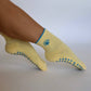 Happiest Here Grip Socks -  Yellow/Blue