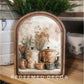 Arch Top Copper Pots Framed Art: 6x8"