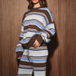 Crewneck Multi Stripe Lounge Set