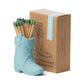 Paddywax Cowboy Boot Match Holder Light Blue