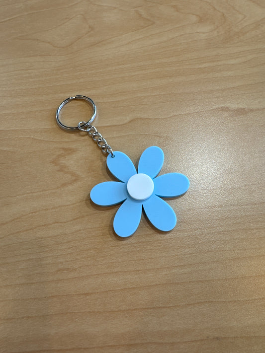 Daisy Acrylic Keychain: Blue