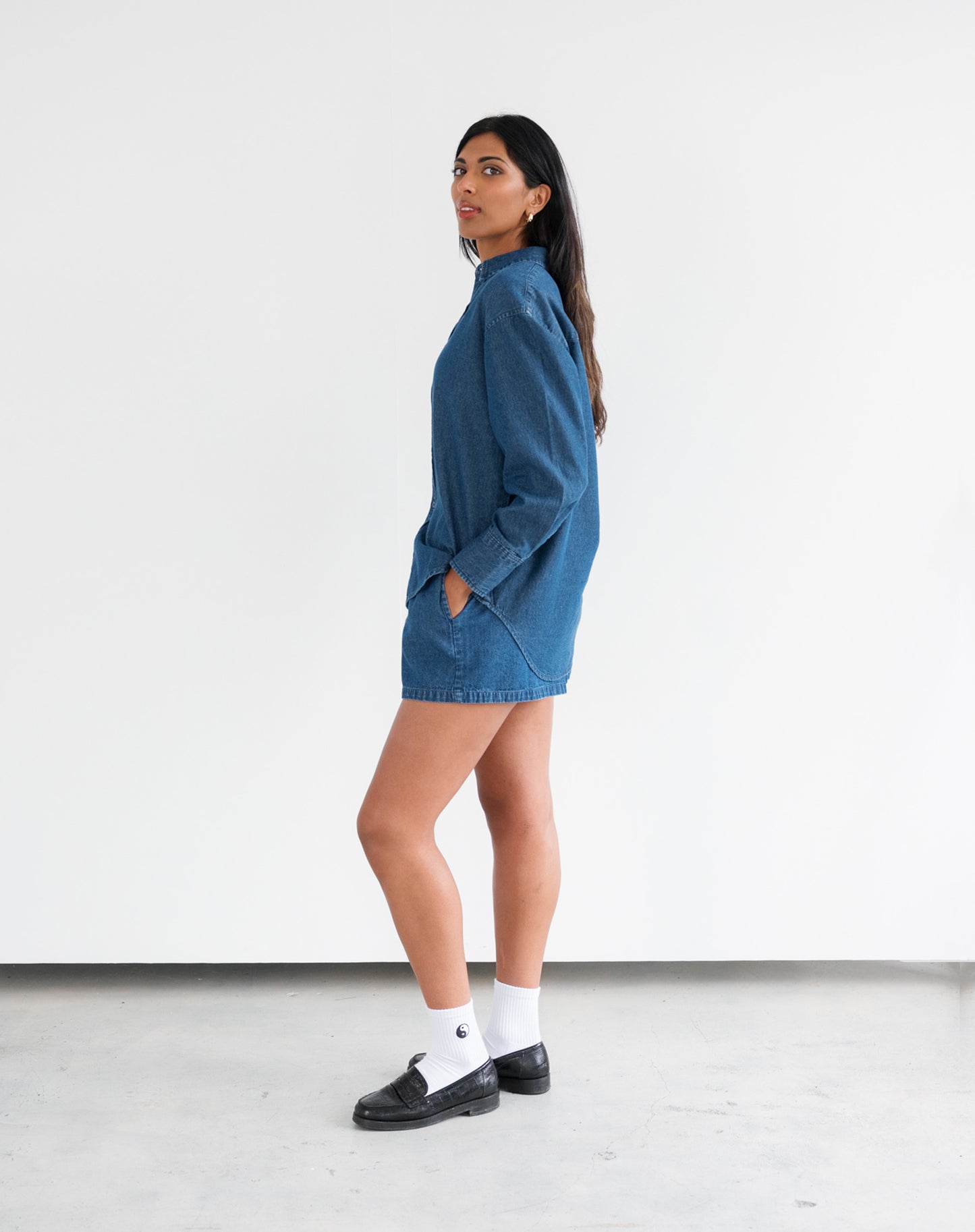 Brunette The Label Dark Denim Boxer Short