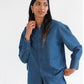 Brunette The Label Dark Denim Button Up Shirt