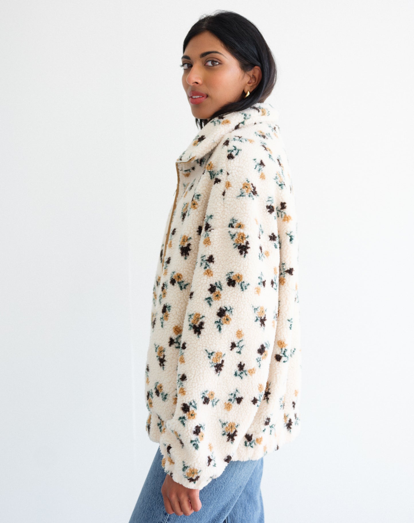 Floral Sherpa Jacket