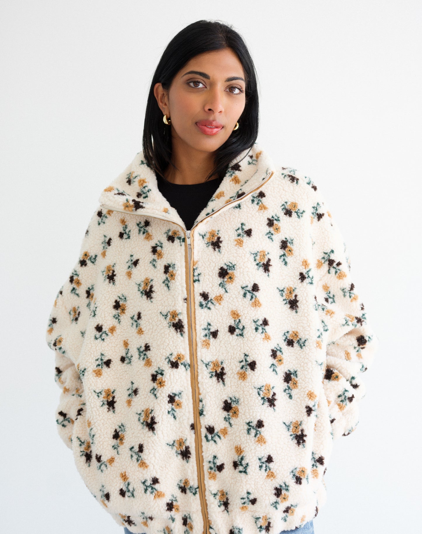 Floral Sherpa Jacket