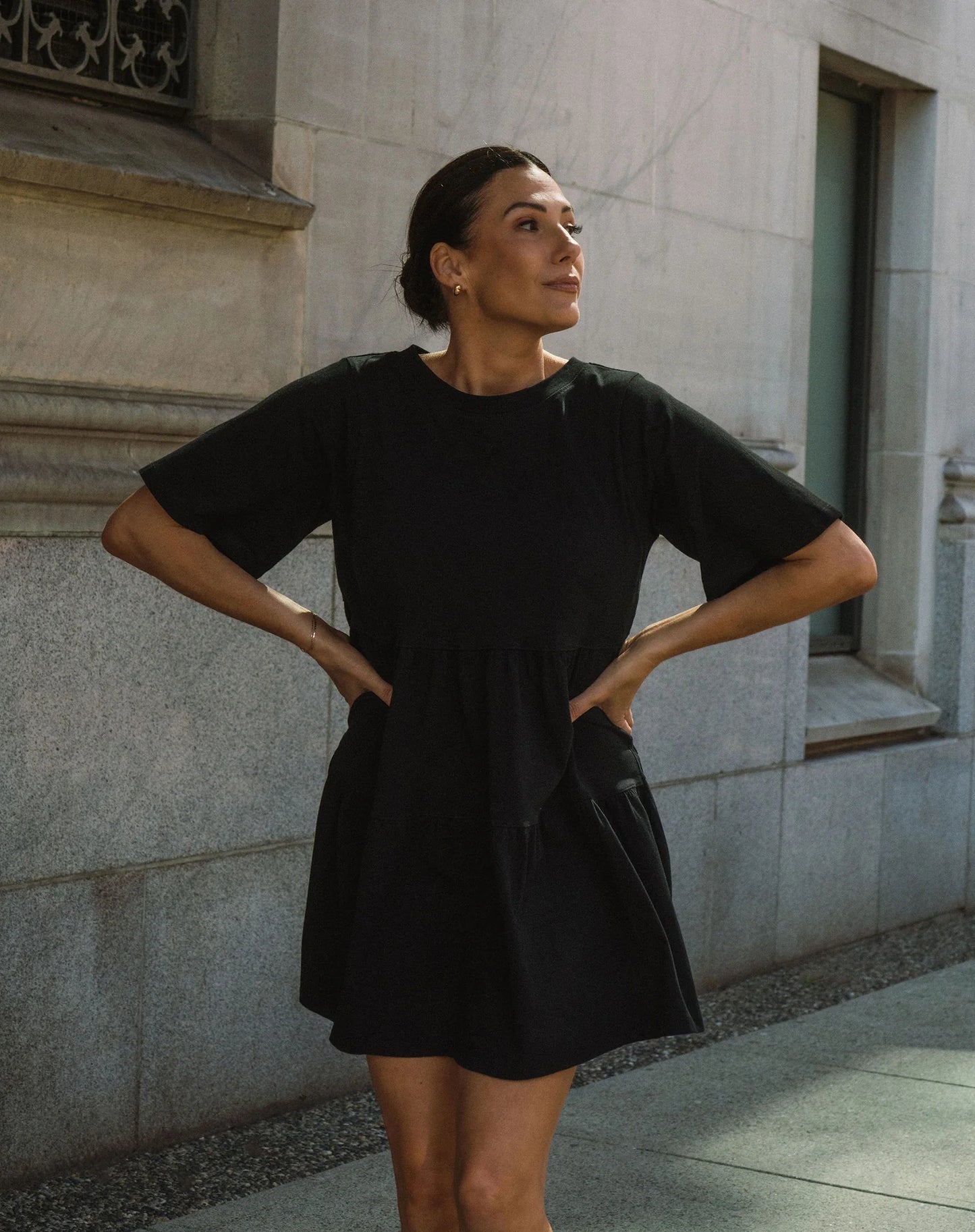 Brunette The Label Tiered Dress