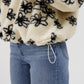 Brunette The Label Half  Zip Floral Sherpa Jacket