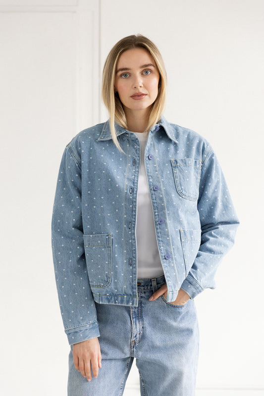 Brunette The Label Floral Denim Jacket