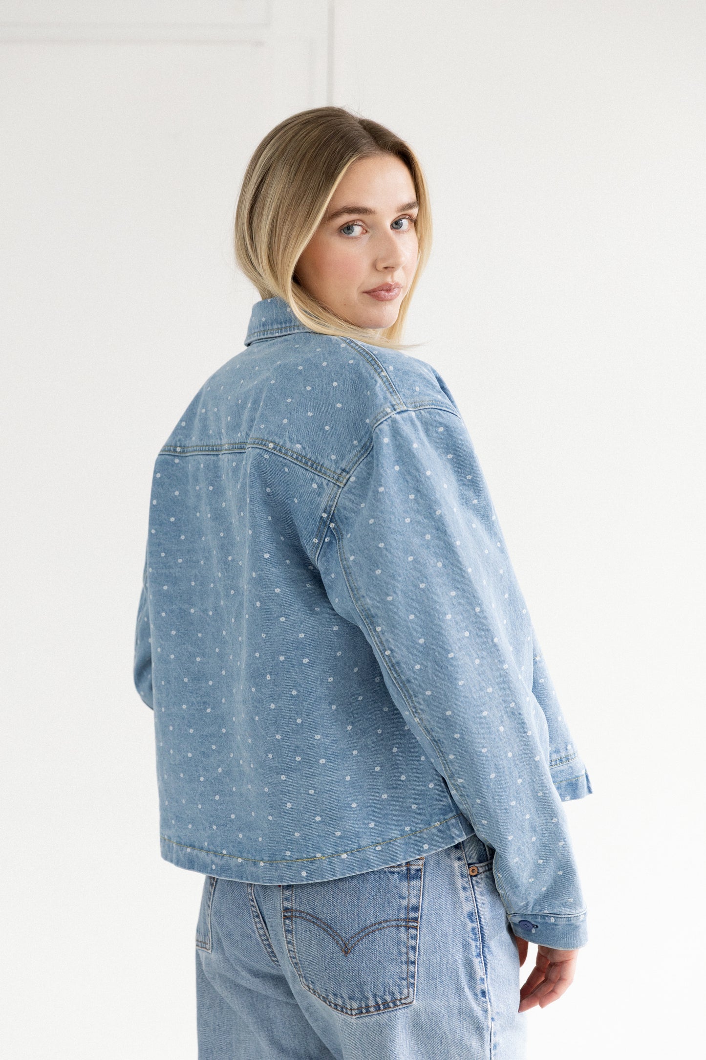 Brunette The Label Floral Denim Jacket