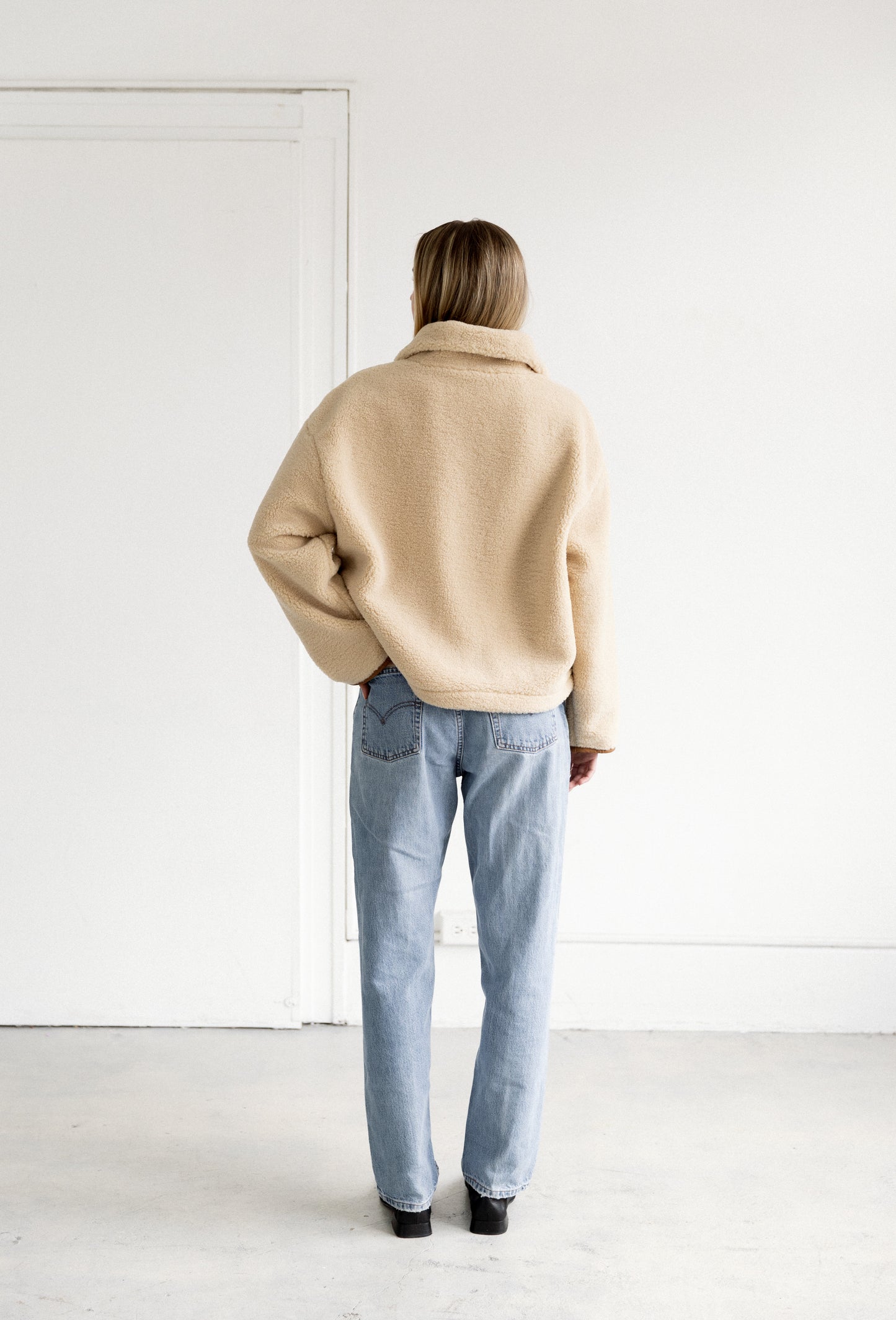 Brunette The Label Half Zip Sherpa