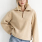 Brunette The Label Half Zip Sherpa