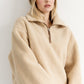Brunette The Label Half Zip Sherpa