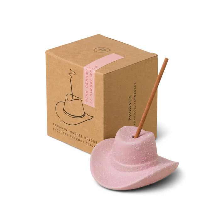 Paddywax Cowboy Hat Incense Holder Pink