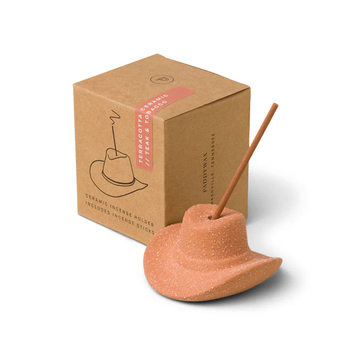 Paddywax Cowboy Hat Incense Holder Terracotta