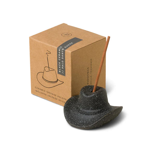 Paddywax Cowboy Hat Incense Holder Black