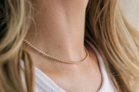 Lavender and Grace August Tennis Necklace