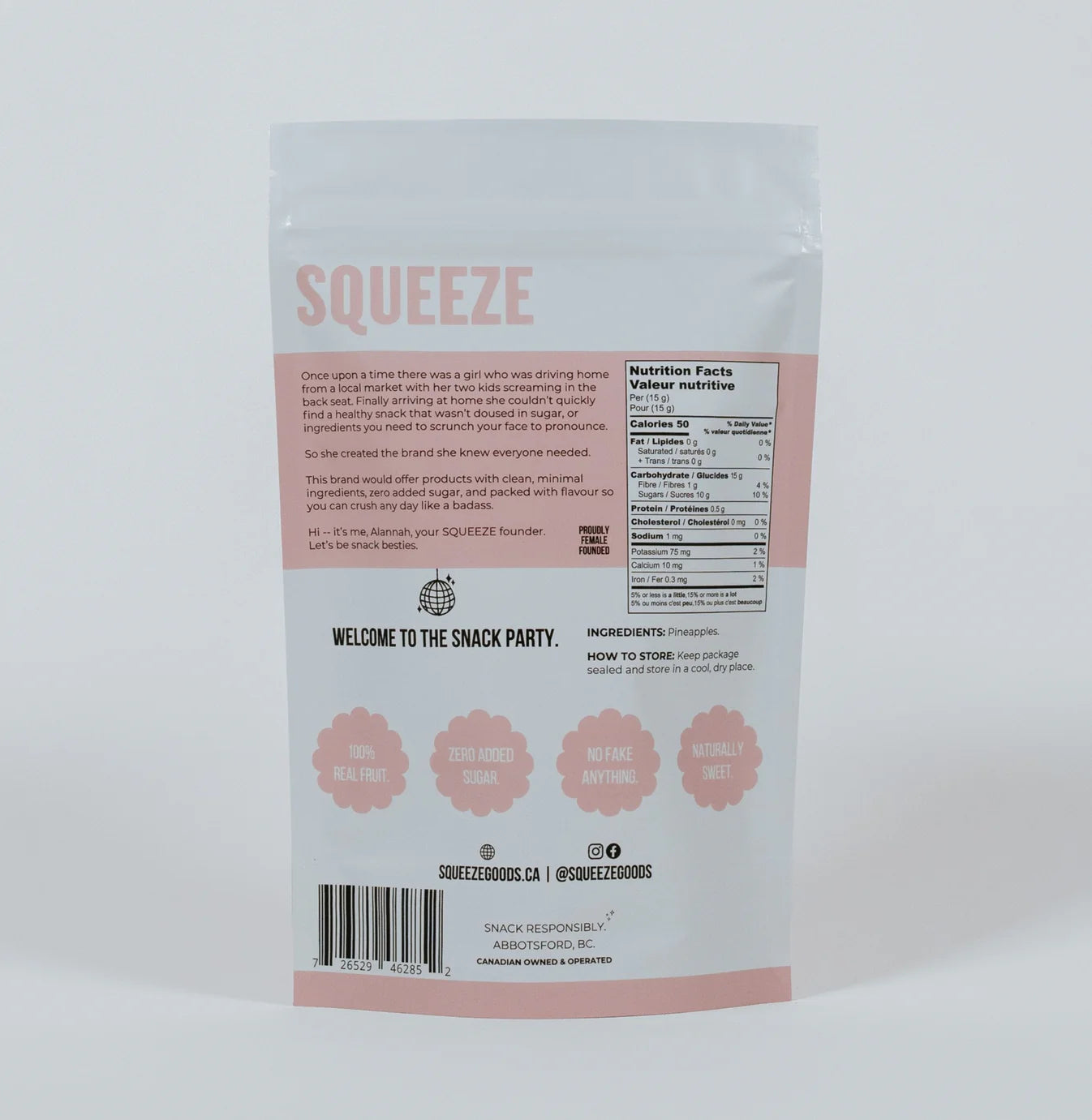 Squeeze Freeze Dried Pineapple