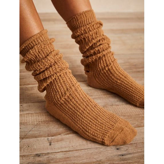 Free People Staple Slouch Sock Caramel