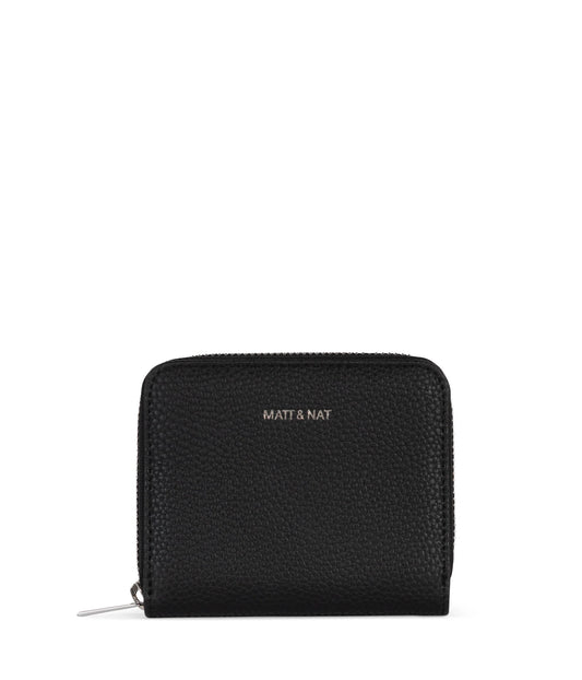 Matt & Nat Rue Small Zip Around Wallet- Black
