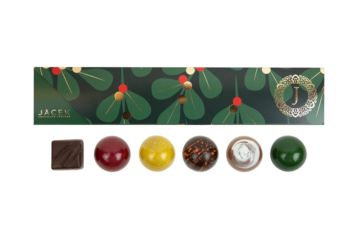 Jacek Holiday Collection Chocolates 6 Piece Box