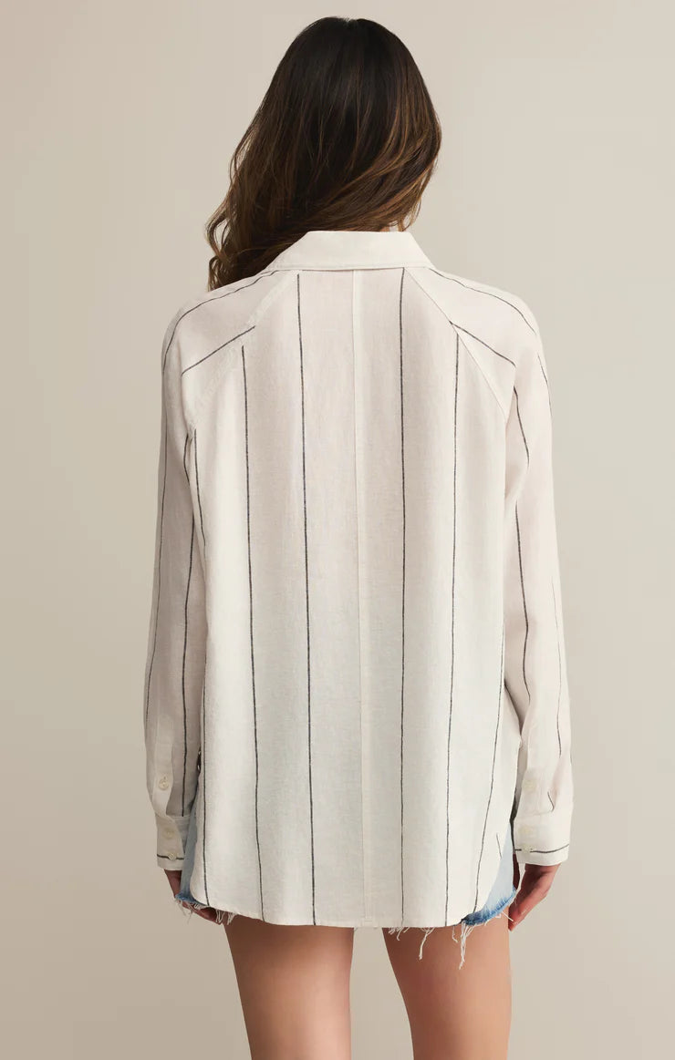 Z Supply Perfect Striped Linen Top