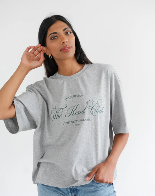 Brunette The Label Kind Club Boxy Tee