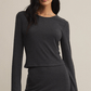 Z Supply Demure Cropped Long Sleeve