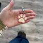 Pink Dog Mom Wood and Acrylic Keychain