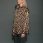 Brunette The Label Bianca Leopard Satin Button Up Shirt