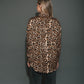 Brunette The Label Bianca Leopard Satin Button Up Shirt