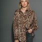 Brunette The Label Bianca Leopard Satin Button Up Shirt