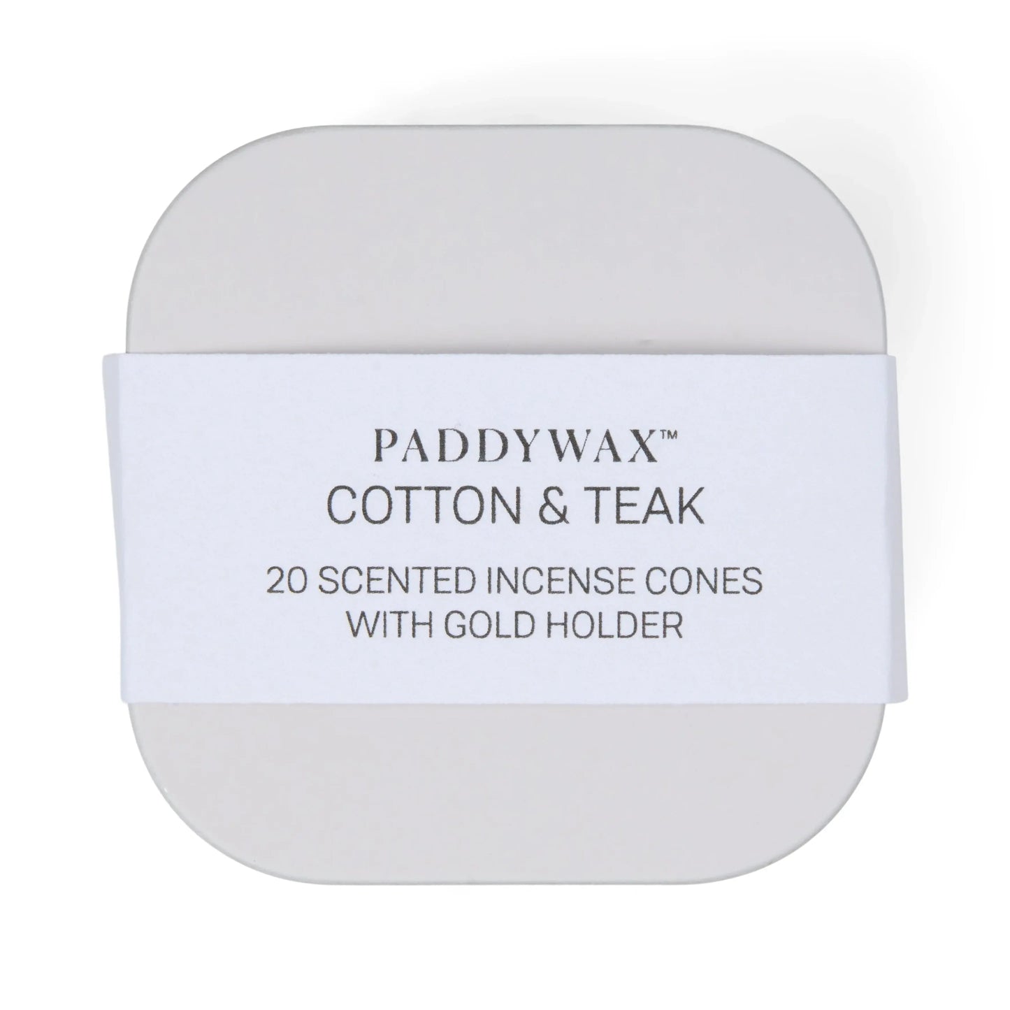 Paddywax Cotton & Teak Metal Tin Incense Refill