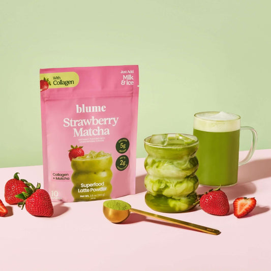 Blume Iced Strawberry Matcha Latte