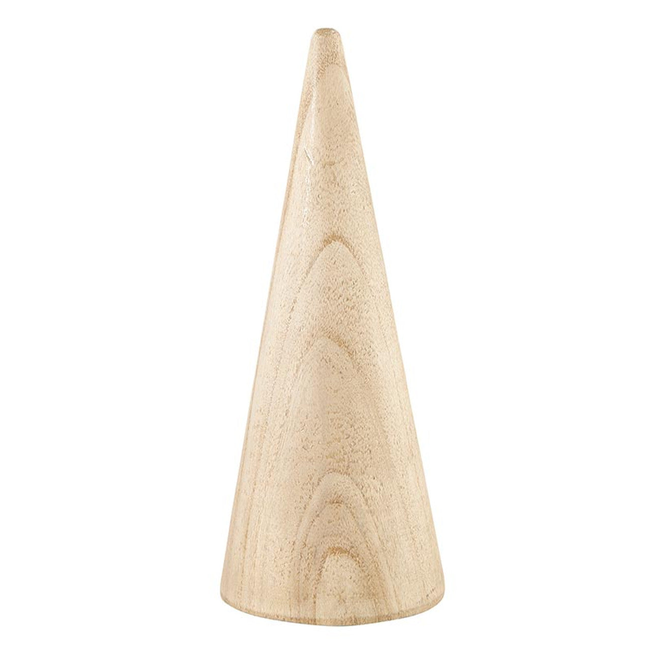 Natural Wood Cone Tree Small