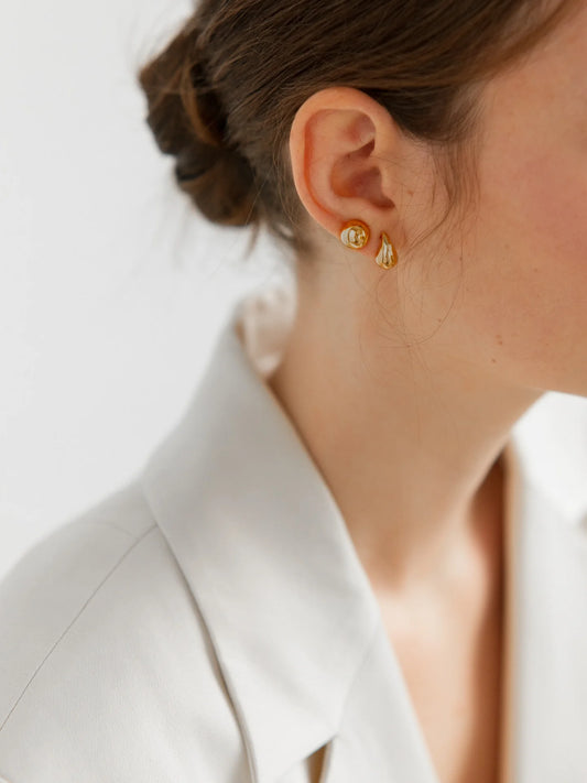 Lisbeth Roan Gold Stud Earrings