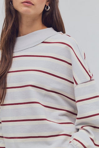Free People Palm Springs Striped Pullover