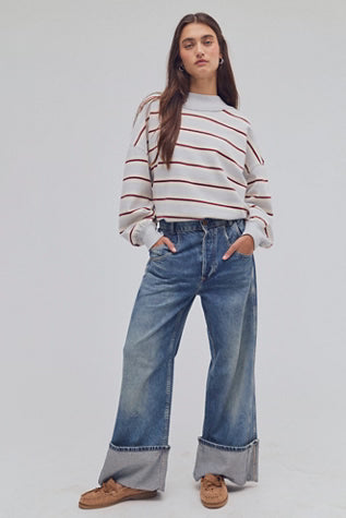 Free People Palm Springs Striped Pullover