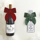 Forest Green Wine Bottle Bow