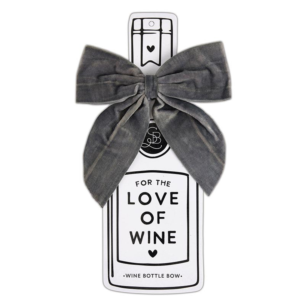 Charcoal Wine Bottle Bow