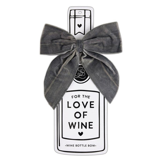 Charcoal Wine Bottle Bow