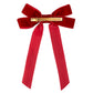 Velvet Hair Bows- Blush & Red Set of 2