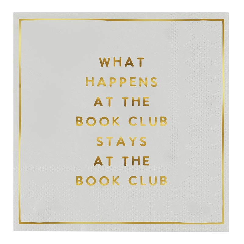 What Happens At Book Club Cocktail Napkins