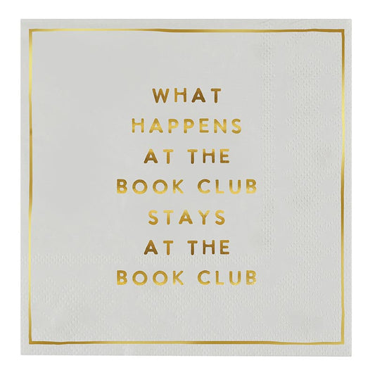 What Happens At Book Club Cocktail Napkins