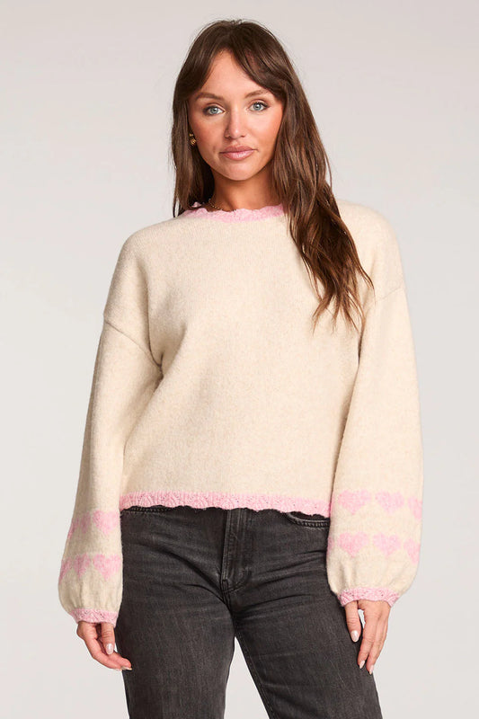 Saltwater Luxe Steevie Oatmeal Heather Sweater