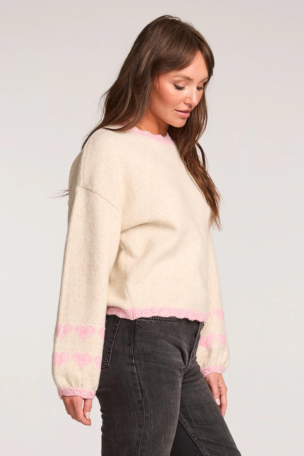 Saltwater Luxe Steevie Oatmeal Heather Sweater