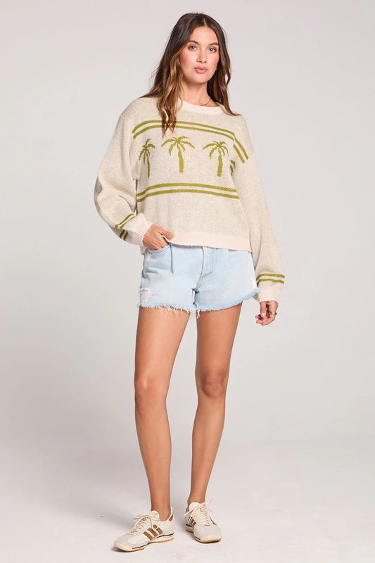 Saltwater Luxe Alderon Oatmeal Heather Sweater