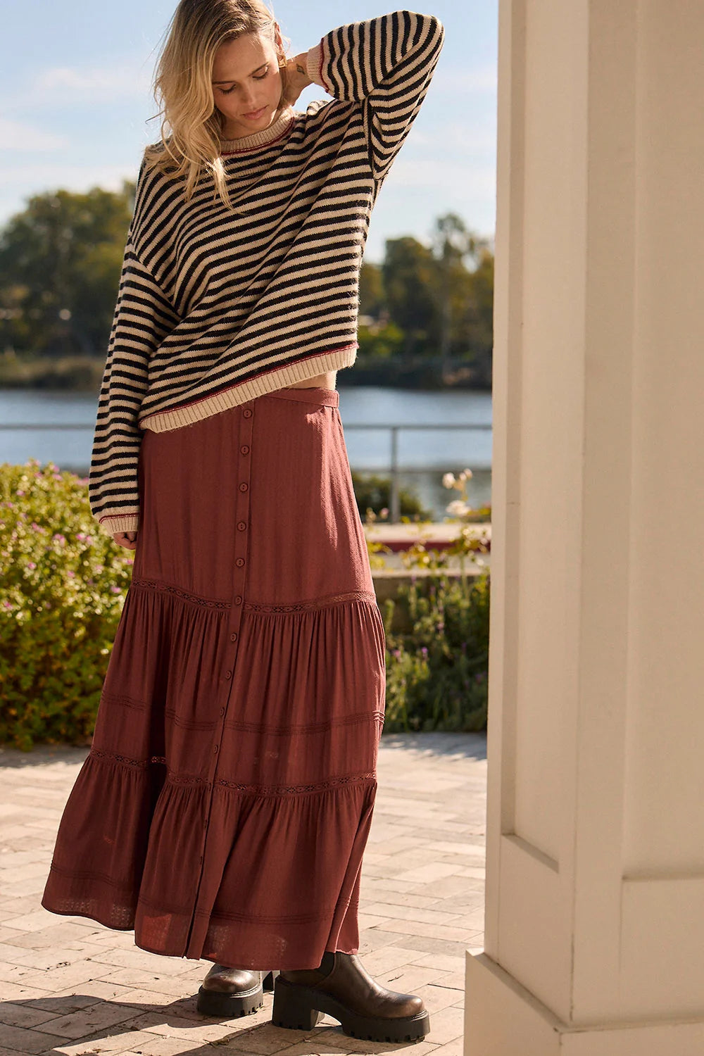 Saltwater Luxe Jaycee Midi Skirt