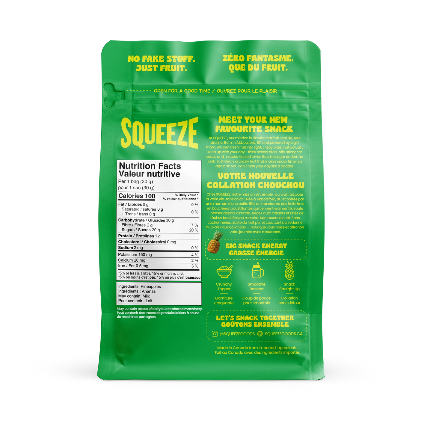 Squeeze Freeze Dried Fruit Pineapple Crush