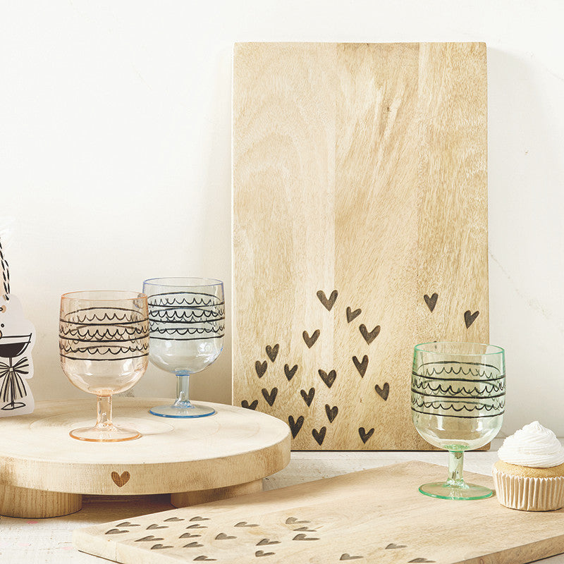 Engraved Heart Wood Board
